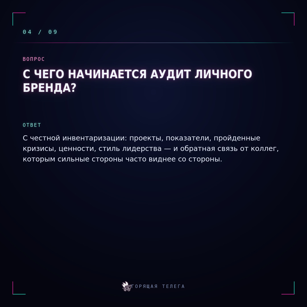 Аудит личного бренда: с чего начинается личный бренд